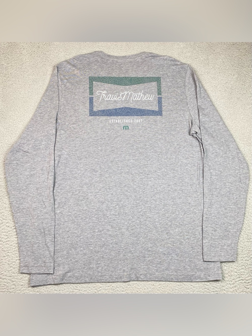 Travis Mathew T Shirt Men's Size XXL Gray Long Sleeve Performance Golf Pima EUC